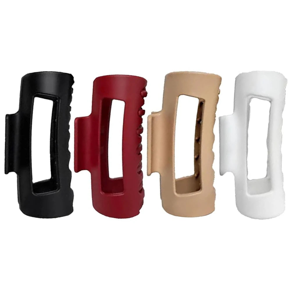 Soft Silicone Hair Claw Clip Set – Flexible Non-Breaking Hair Clips (4 Pack)