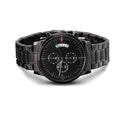 Personalized Engraved Black Chronograph Watch — No Message Card