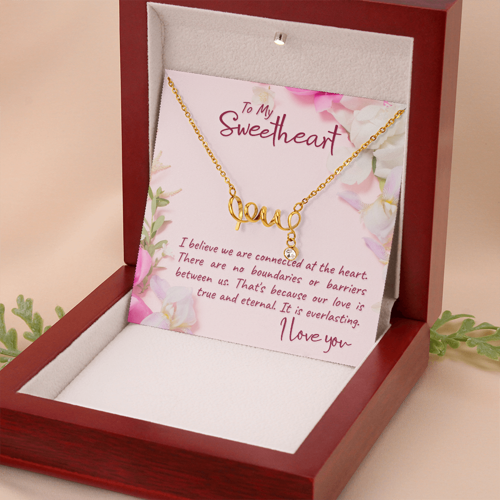 Scripted Love Necklace