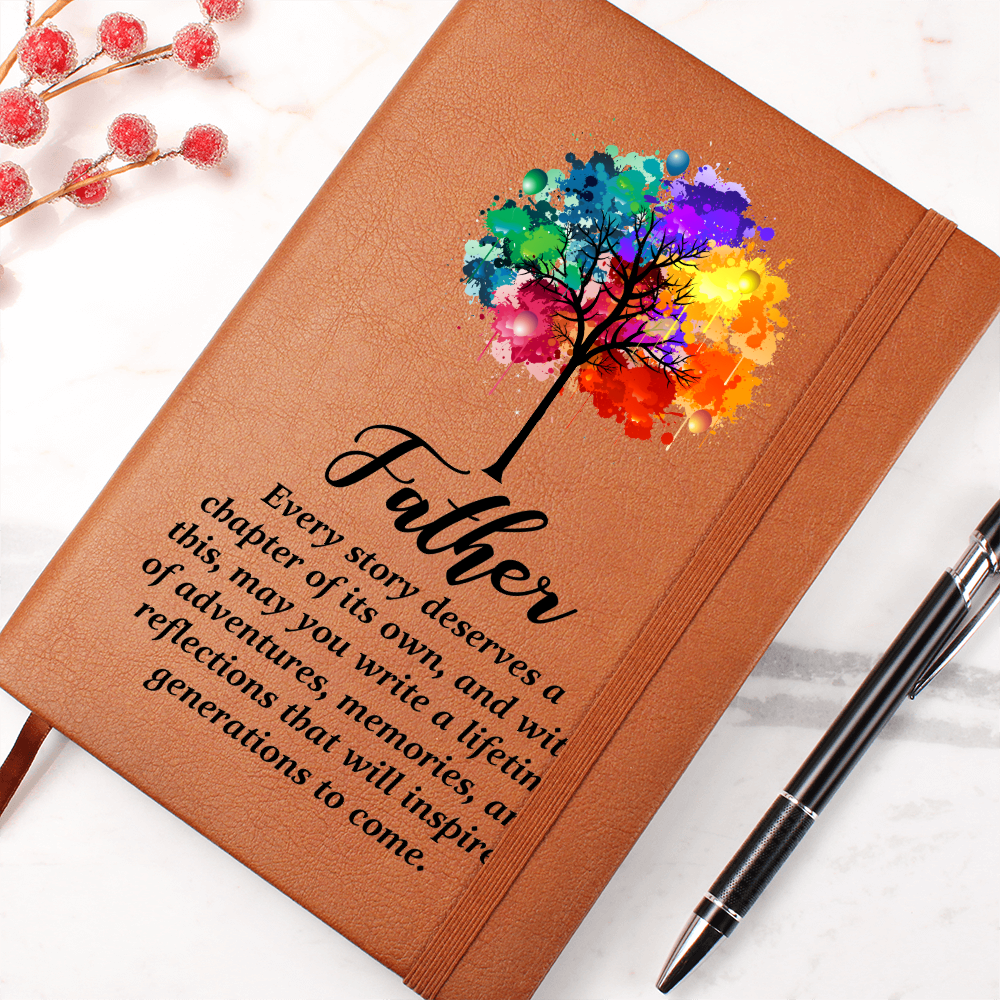 To My Father - A Lifetime of Stories | Premium Leather Journal