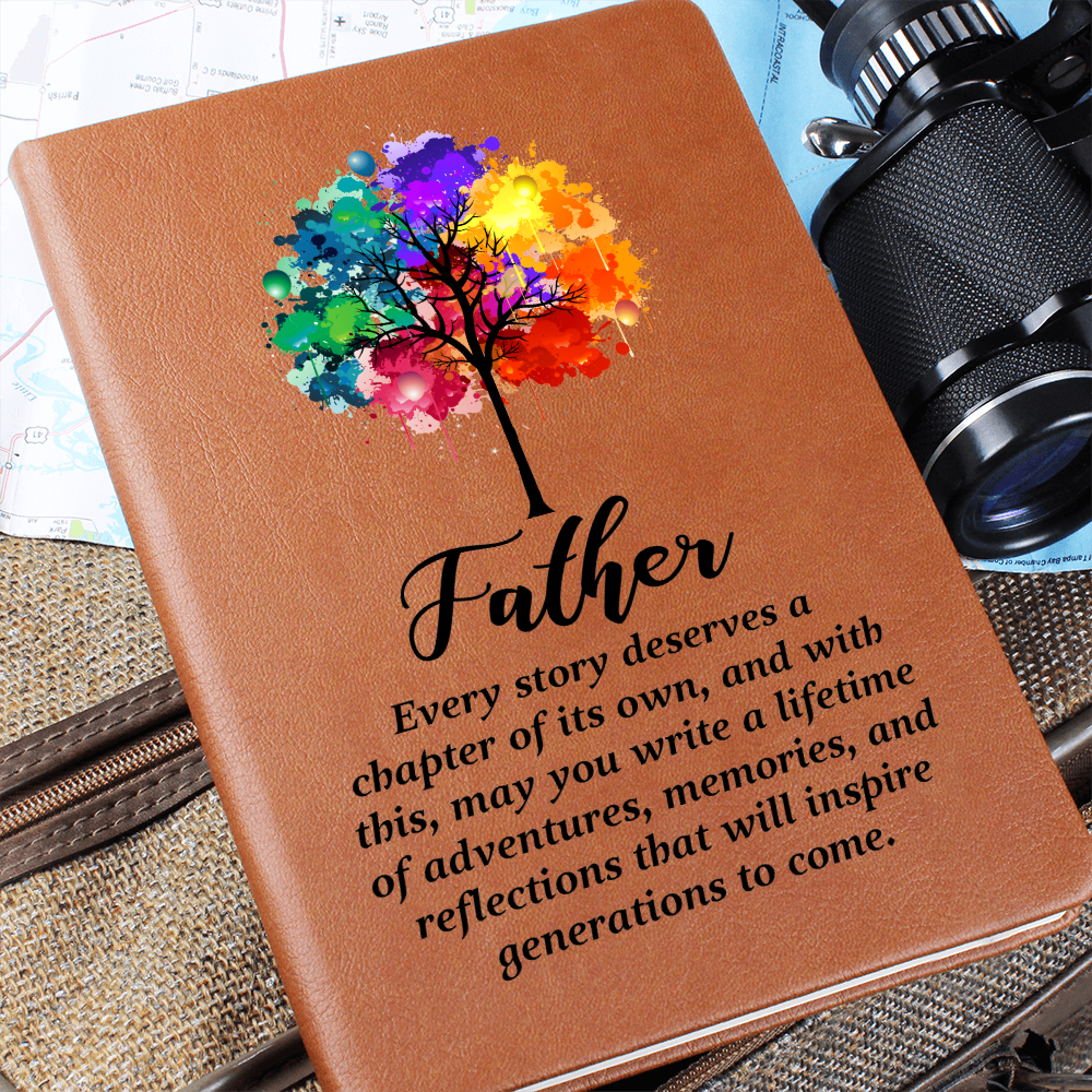 To My Father - A Lifetime of Stories | Premium Leather Journal