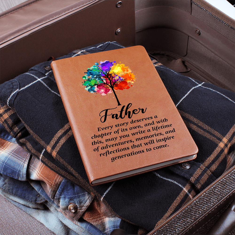 To My Father - A Lifetime of Stories | Premium Leather Journal