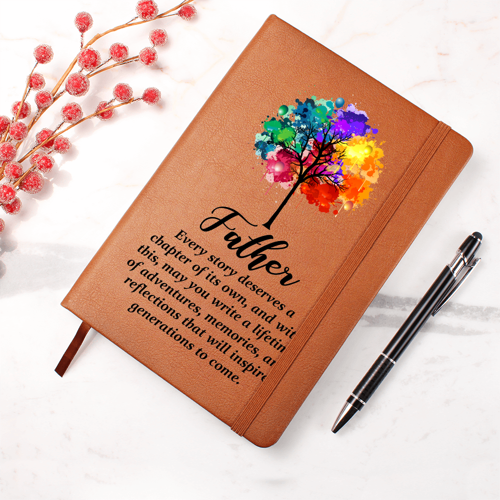 To My Father - A Lifetime of Stories | Premium Leather Journal