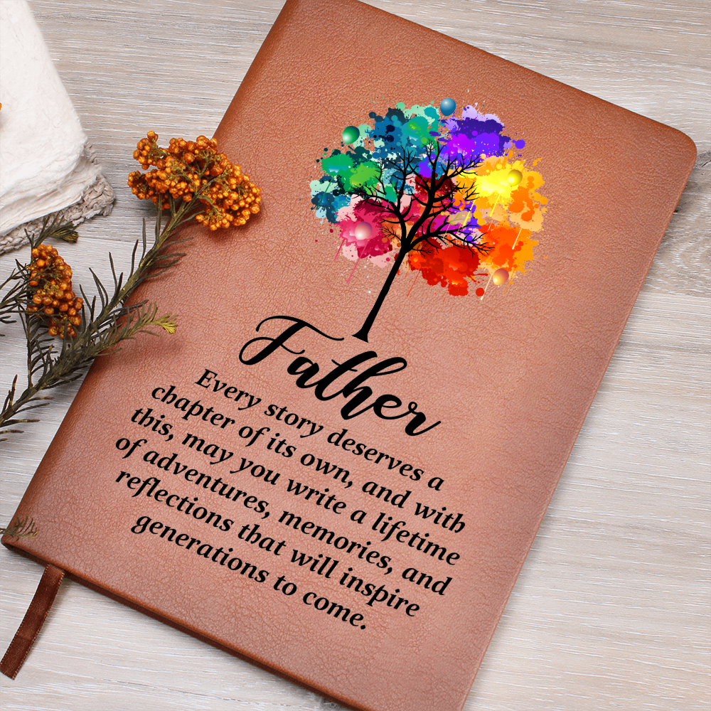 To My Father - A Lifetime of Stories | Premium Leather Journal