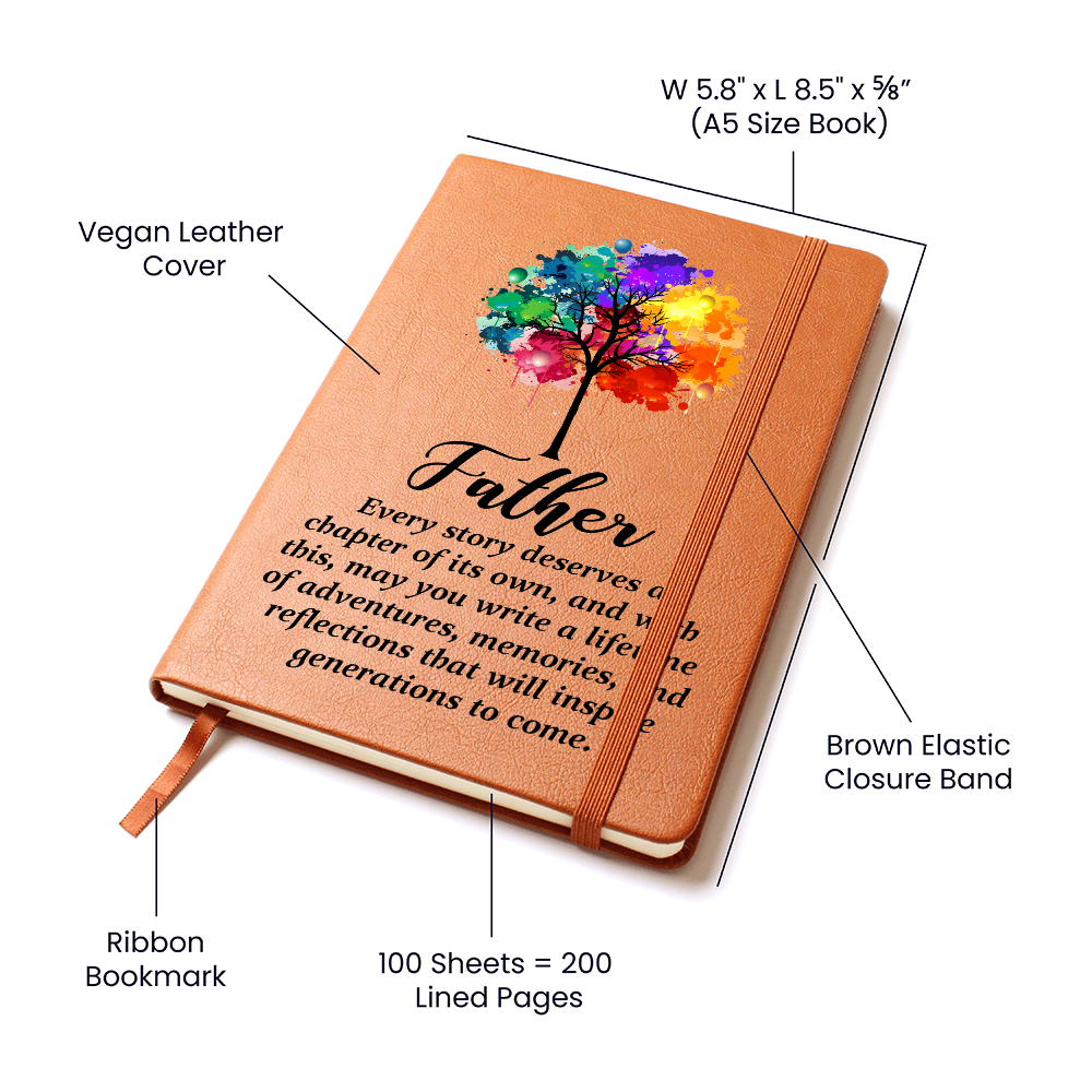 To My Father - A Lifetime of Stories | Premium Leather Journal