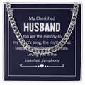To My Cherished Husband - Sweetest Symphony Cuban Link Chain Necklace