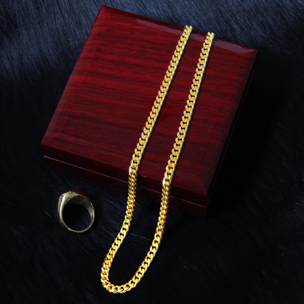 To My Cherished Husband - Sweetest Symphony Cuban Link Chain Necklace