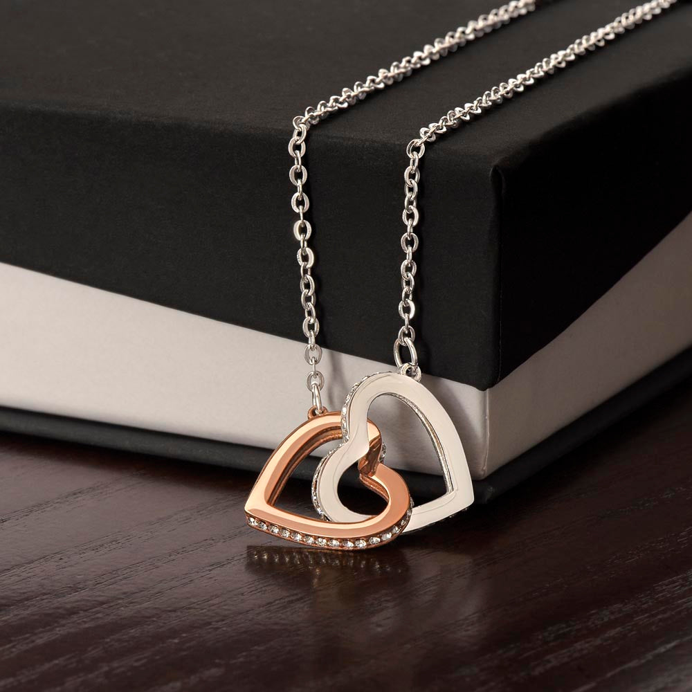 Interlocking Hearts Necklace - No Message Card