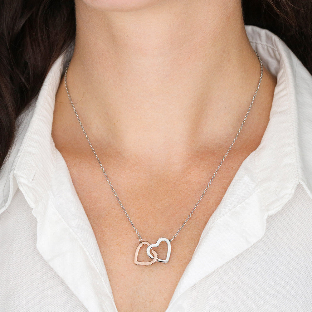 Interlocking Hearts Necklace - No Message Card