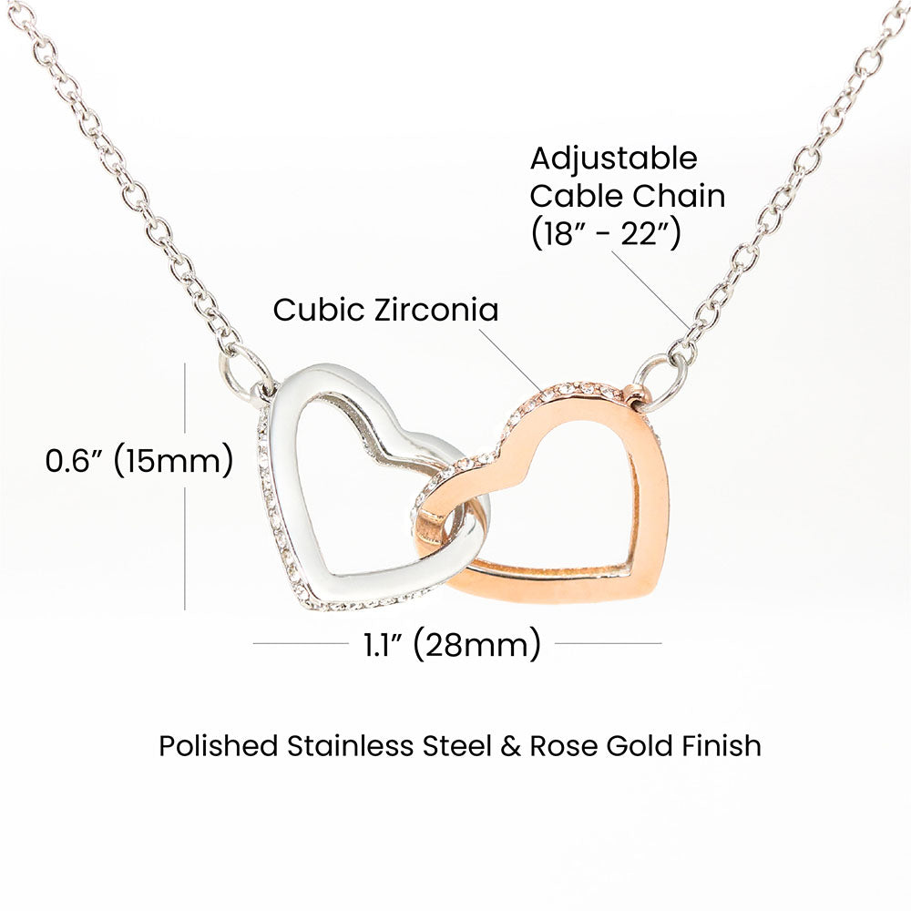 Interlocking Hearts Necklace - No Message Card
