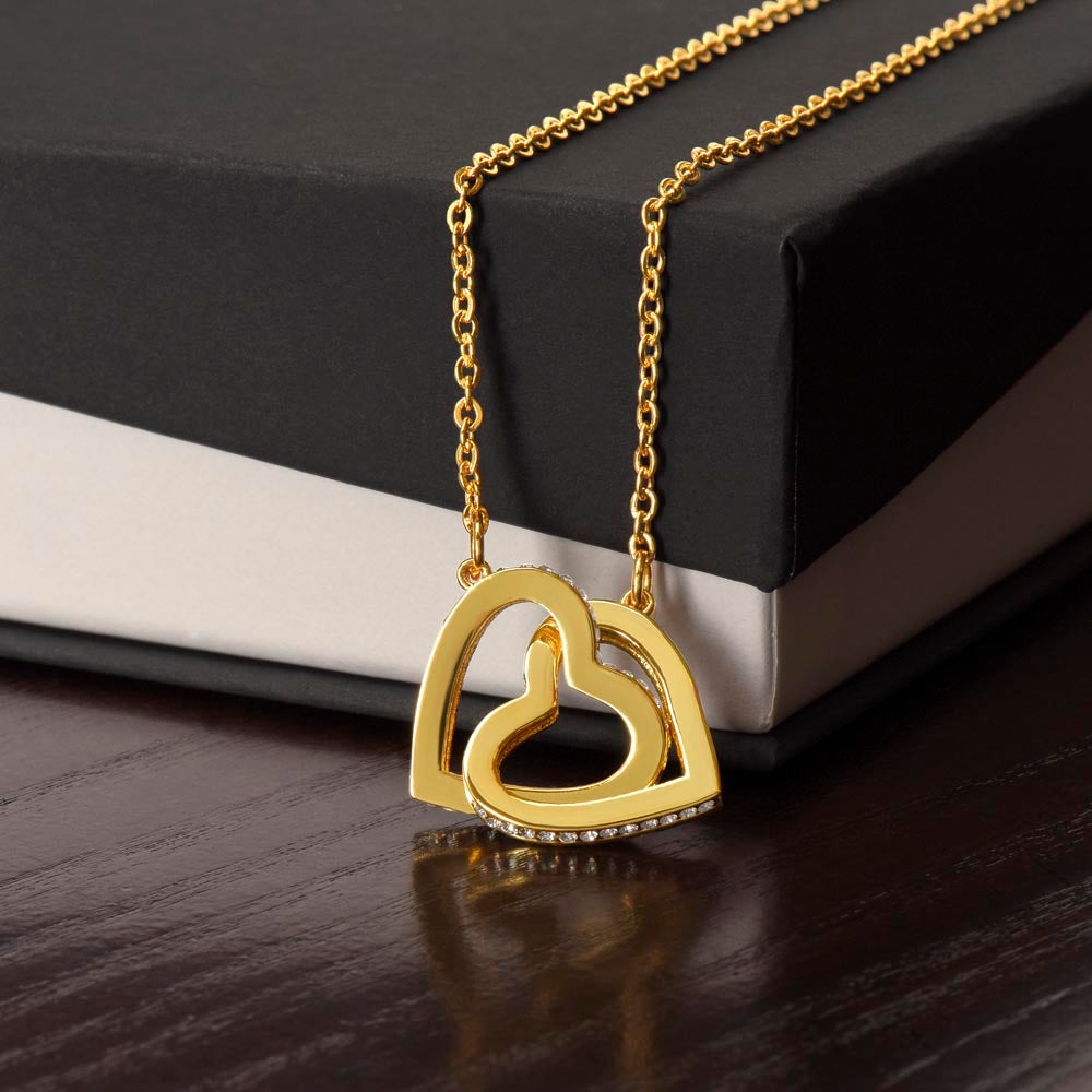 Interlocking Hearts Necklace - No Message Card