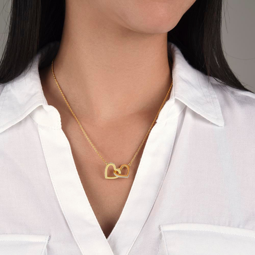 Interlocking Hearts Necklace - No Message Card