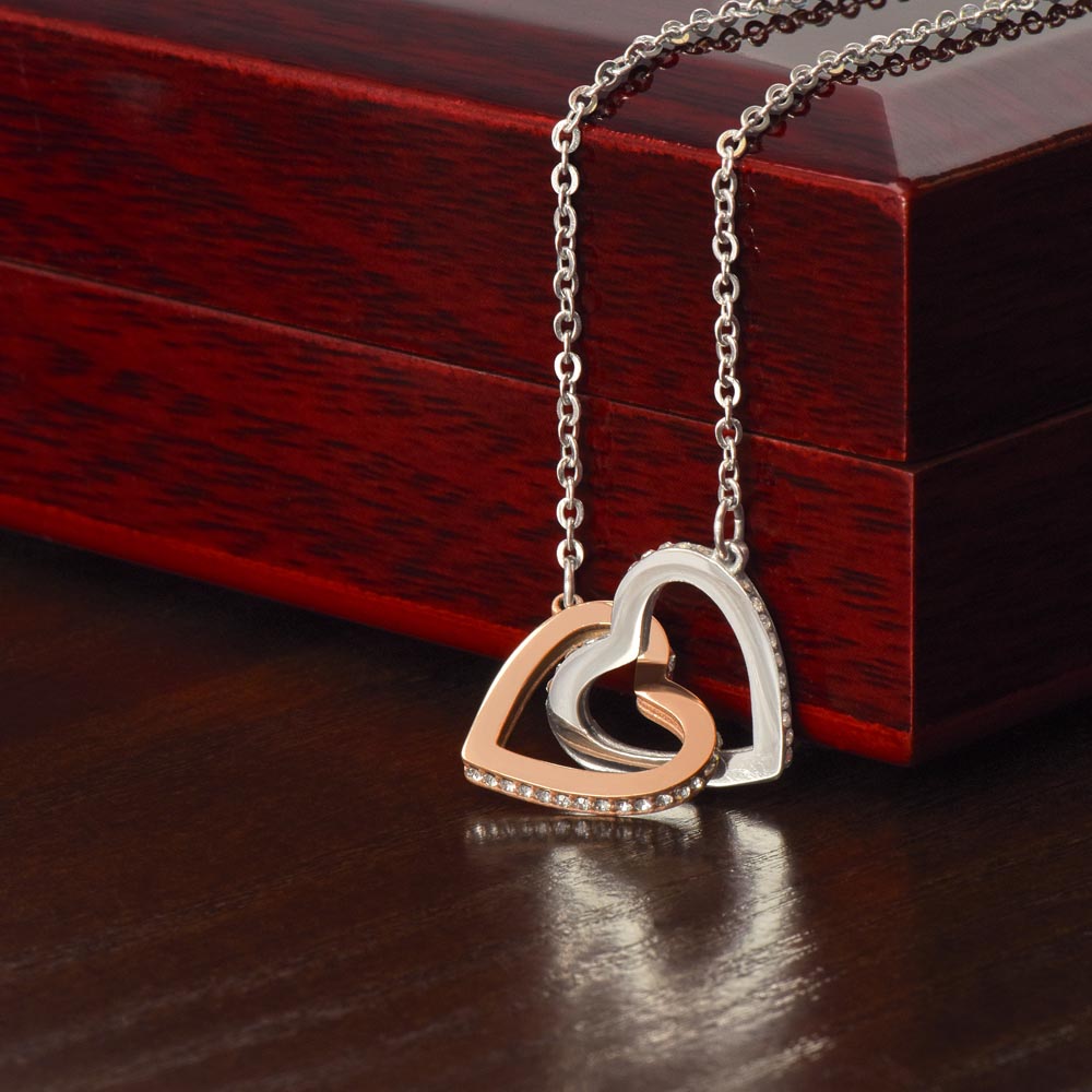Interlocking Hearts Necklace - No Message Card