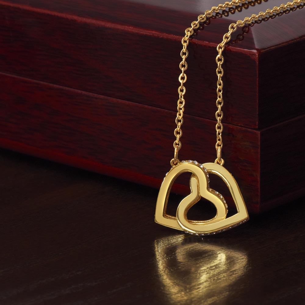 Interlocking Hearts Necklace - No Message Card