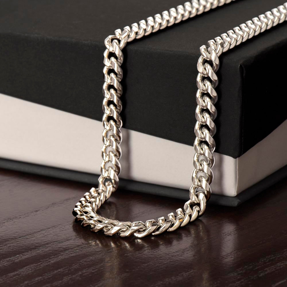 Cuban Link Chain Necklace - No Message Card