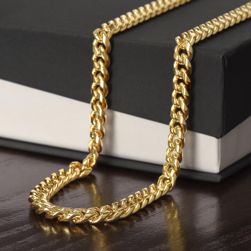Cuban Link Chain Necklace - No Message Card