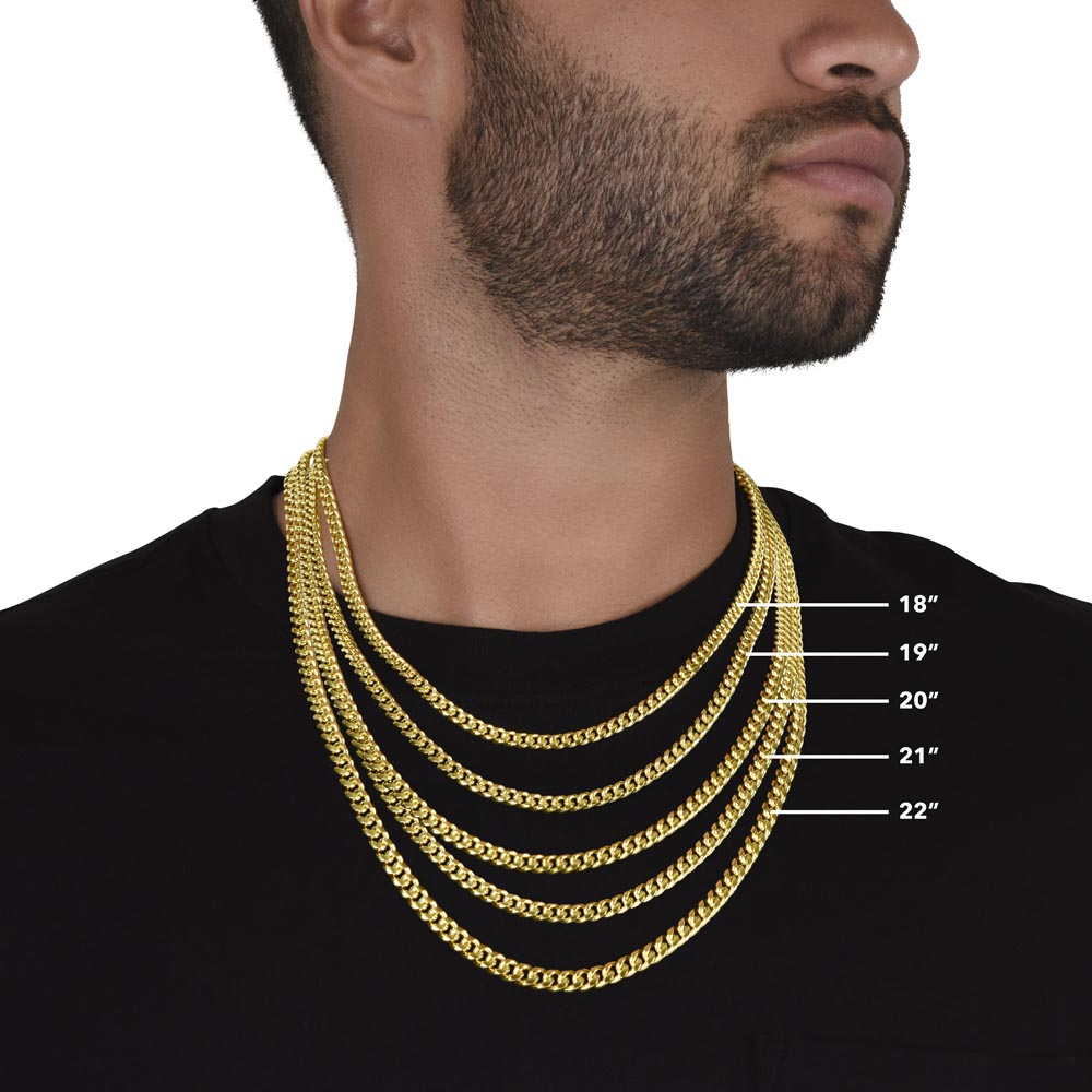 Cuban Link Chain Necklace - No Message Card