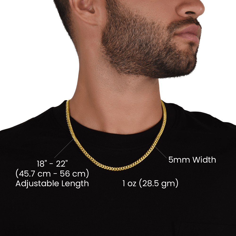 Cuban Link Chain Necklace - No Message Card