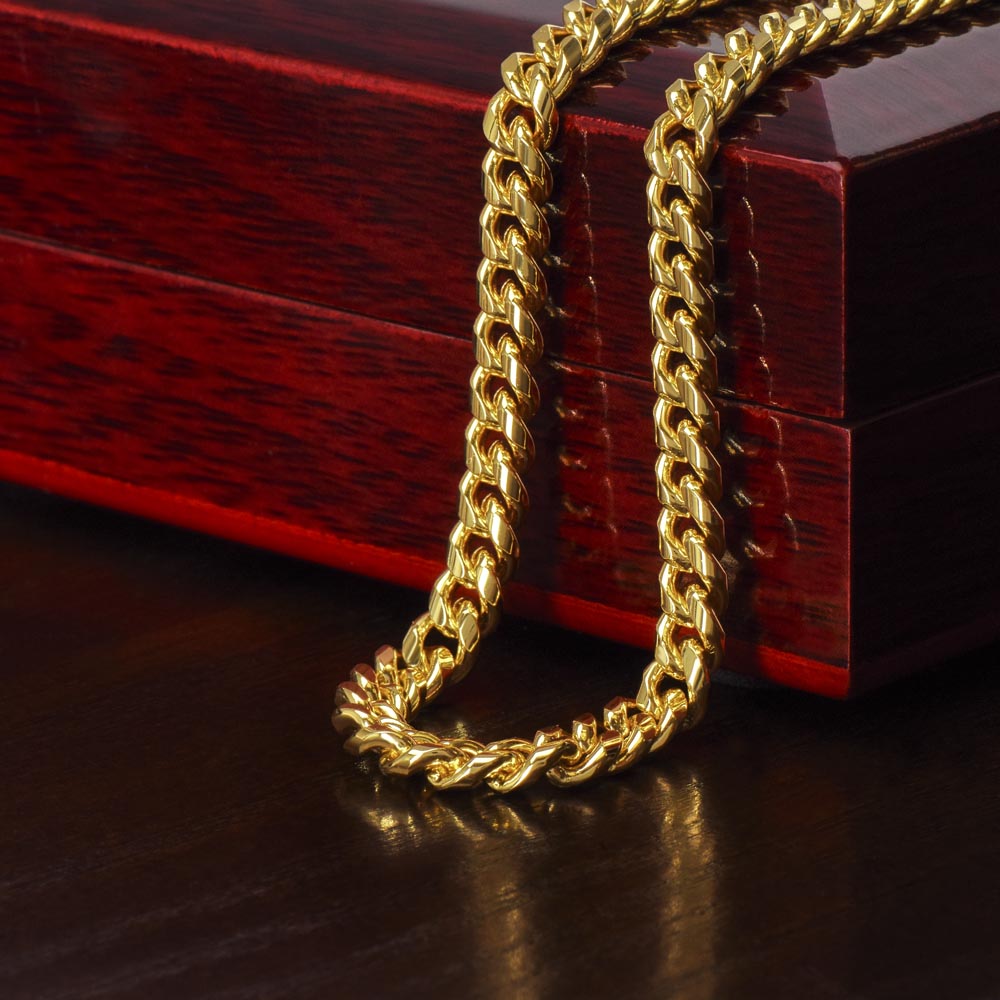 Cuban Link Chain Necklace - No Message Card