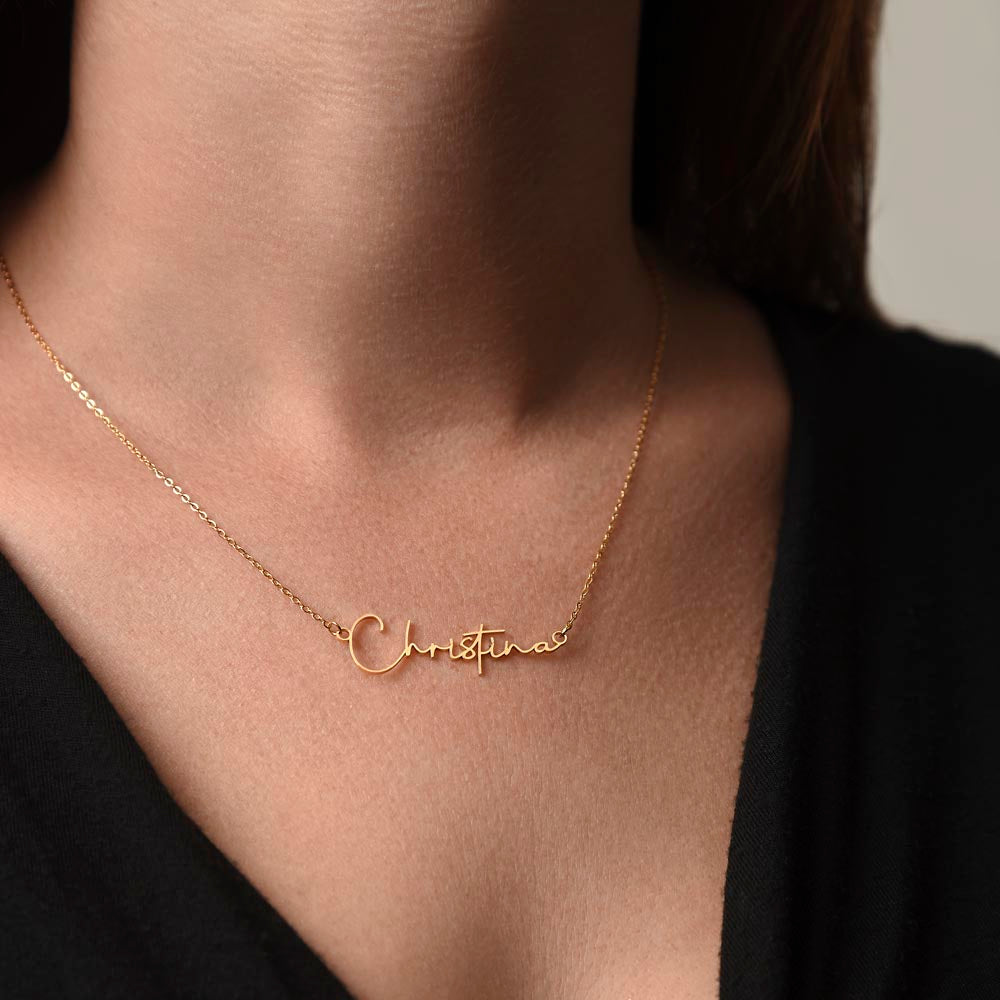 Signature Style Custom Name Necklace (No Message Card)