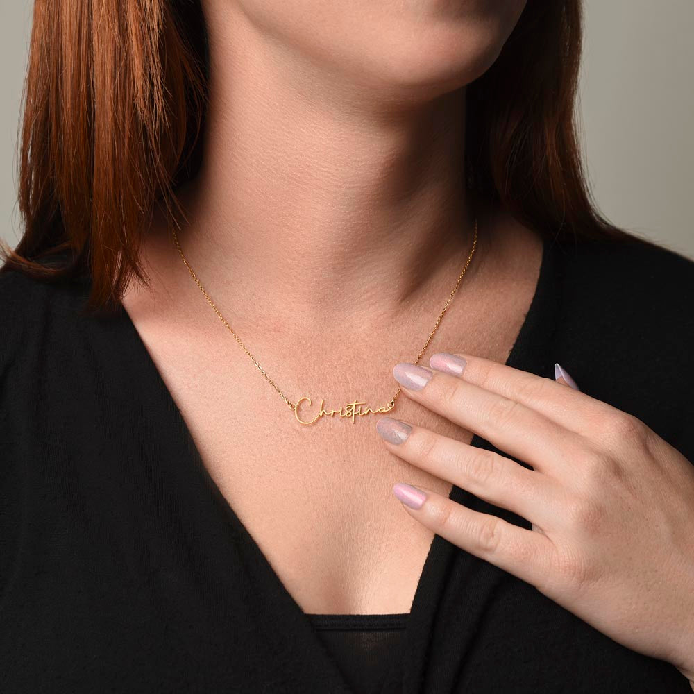 Signature Style Custom Name Necklace (No Message Card)