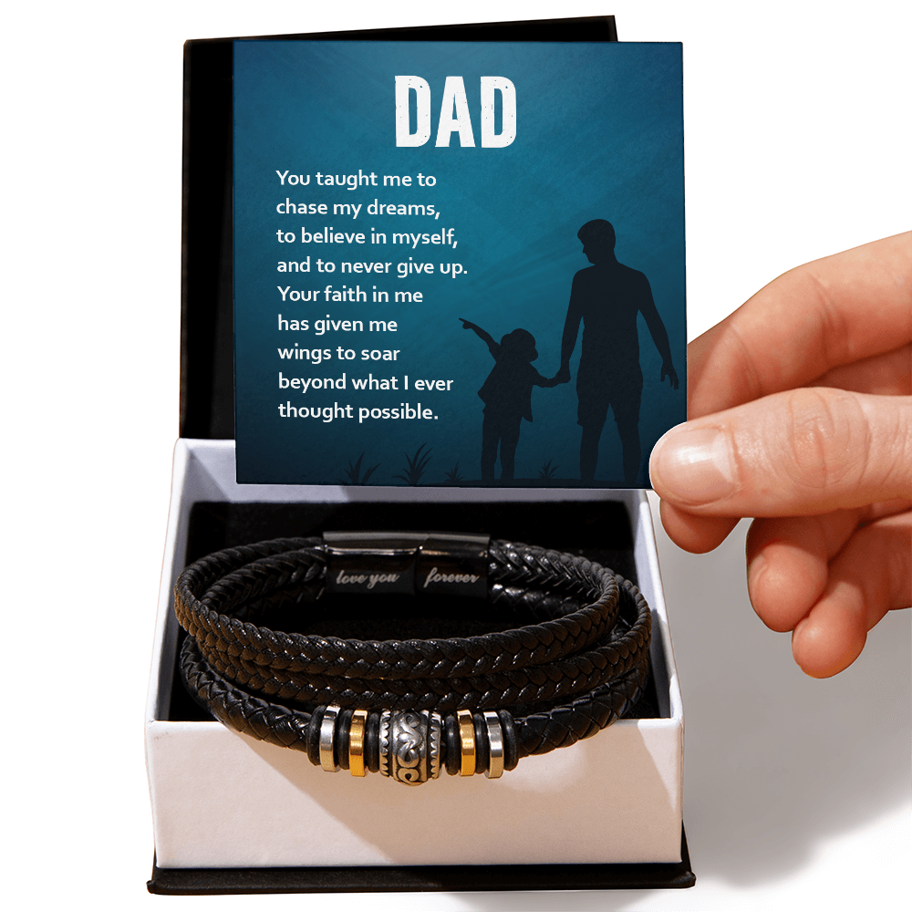 To My Dad - You Gave Me Wings | Love You Forever Bracelet