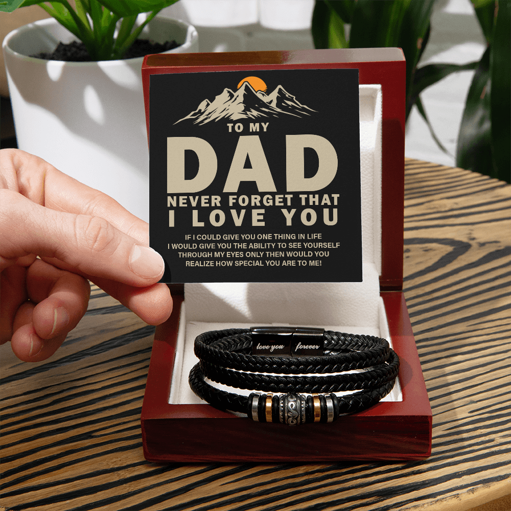 Dad Gift - Never Forget I Love You | Love You Forever Bracelet