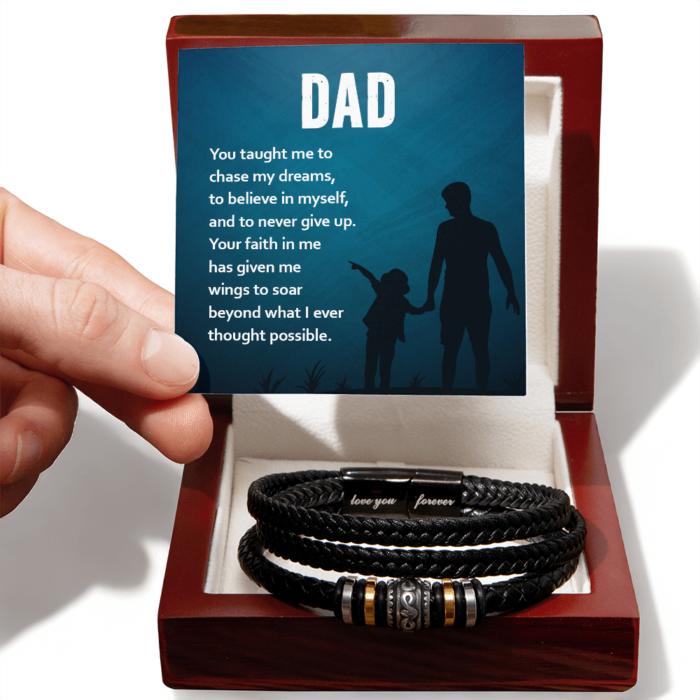To My Dad - You Gave Me Wings | Love You Forever Bracelet