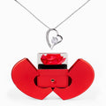 Forever Love Necklace & Luxury Red Rose Heart Box Set